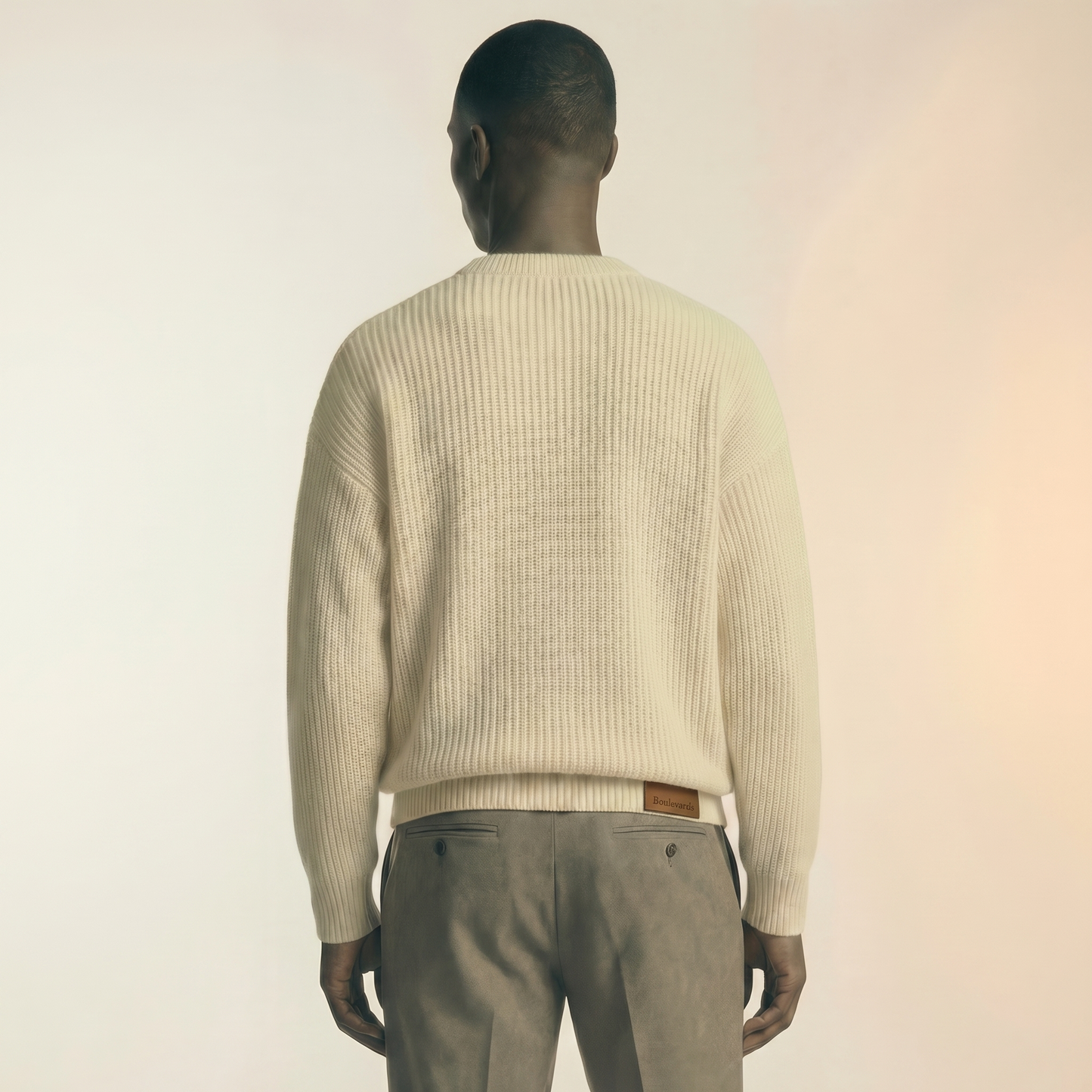 Cream Cashmere Knit Sweater