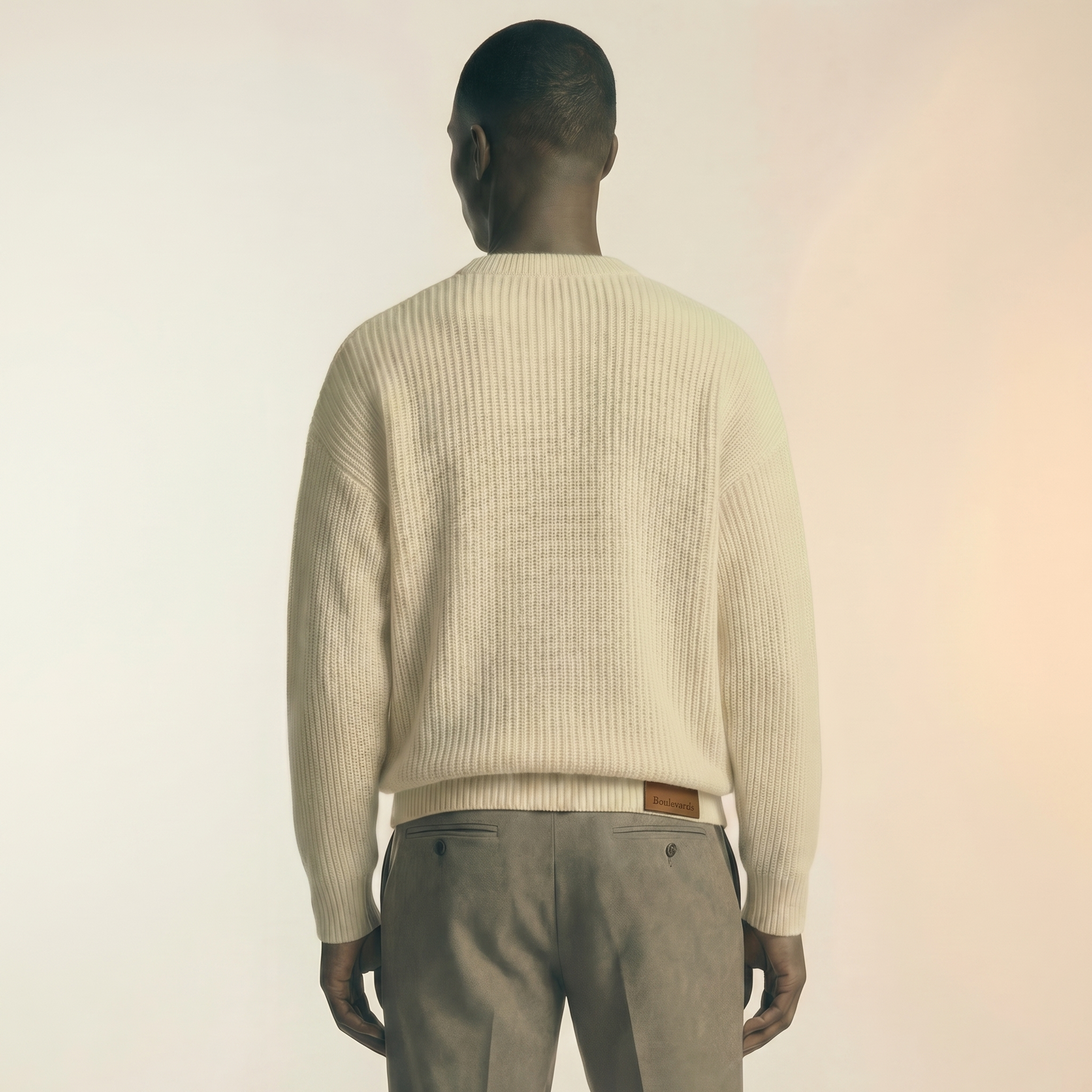 Cream Cashmere Knit Sweater