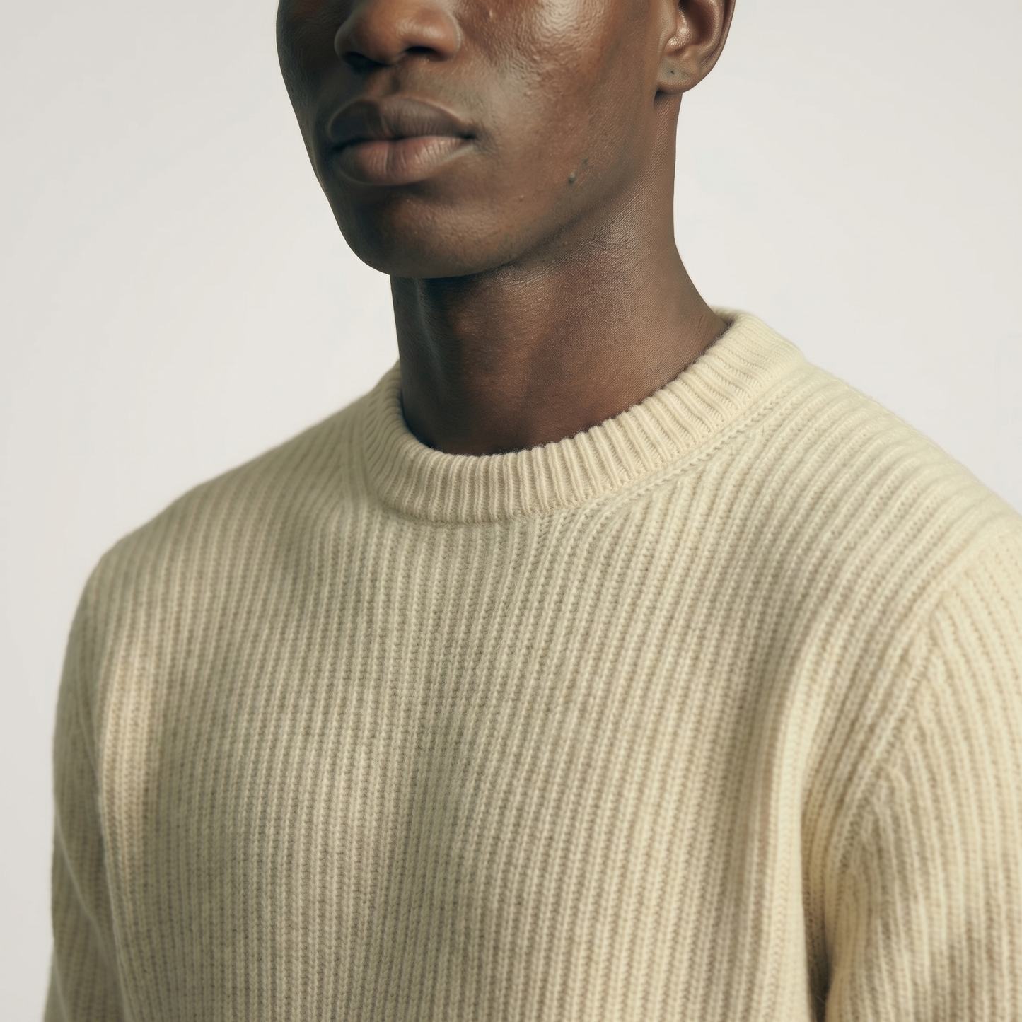 Cream Cashmere Knit Sweater